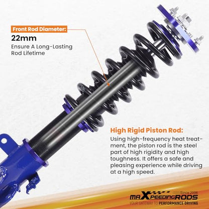 maXpeedingrods Coilovers for Toyota Camry 1992-2001, Avalon 1995-2003 - color: Blue