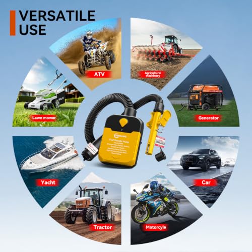 Fuel Transfer Pump with Auto-Stop,4.2 GPM electric gas can pump. - color: Yellow