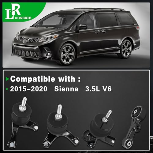 LOONGRIE Engine Motor Mount Kit Compatible with 2015-2020 Sienna 3.5L V6 - size: 2015-2020 Sienna 3.5L