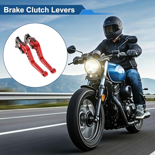 6-Speed Short Brake Clutch Levers for Yamaha Raptor 660 01-04 Red - color: Red