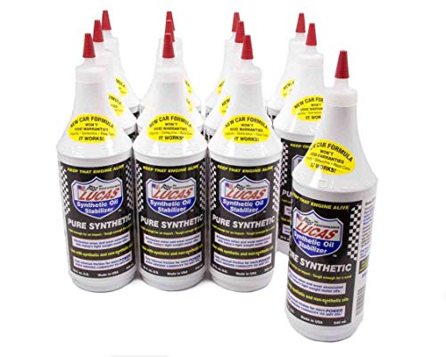 Lucas Oil 10130 Pure Synthetic Oil Stabilizer - 1 Quart (Pack of 12) - size: 1 Quart, style: 12 Pack