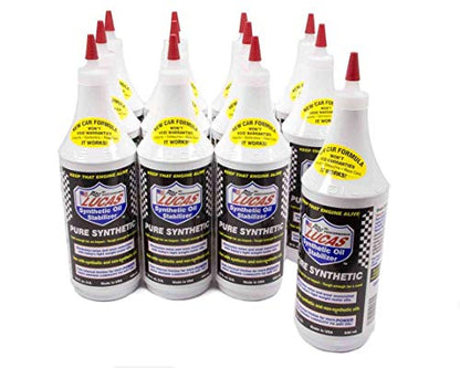 Lucas Oil 10130 Pure Synthetic Oil Stabilizer - 1 Quart (Pack of 12) - size: 1 Quart, style: 12 Pack