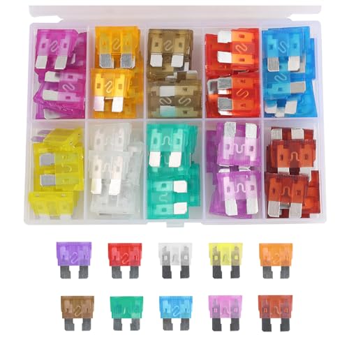 80PCS Car Fuses Assortment Kit,Fuses Automotive Kit Indudes Mini & Low Profile Mini & Standard Fuse for (35A,30A,25A,20A,15A,10A,7.5A,5A,2A),Fusibles para Carro with Circuit Tester - color: 80PCS
