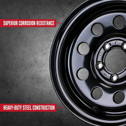 eCustomrim 2-Pack Trailer Wheel 15X5 15 Inch 5 Lug On 4.5 Black Modular Rim