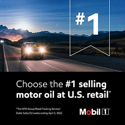 Mobil 1 Extended Performance High Mileage Full Synthetic Oil 0W-20 (6 Pack) - size: 1 Quart (Pack of 6)