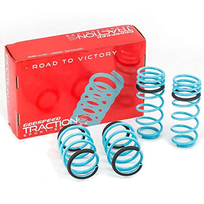 Godspeed LS-TS-HI-0006 Traction-S Performance Lowering Springs, Reduce Body Roll, Improved Handling, Set of 4, compatible with Hyundai Veloster (FS) 2012-17