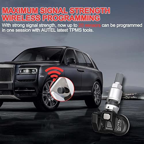 Autel TPMS Sensors Set of 4, 315MHz/433MHz OE Press-in Mx Sensor, (Metal)