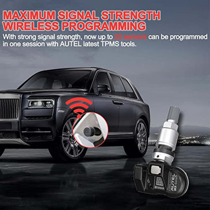 Autel TPMS Sensors Set of 4, 315MHz/433MHz OE Press-in Mx Sensor, (Metal)