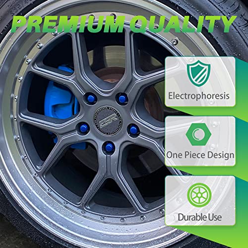 AUTOPTIM M12x1.5 Lug Nuts - 20Pcs Blue Closed End Lug Nut, 3/4"(19mm) Hex - color: Blue, size: M12x1.5, style: 20 Pcs
