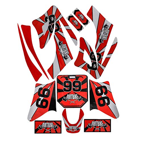 Red Fairing Plastics Bod Fender and Graphics Kit & Seat For Apollo Orion 110cc 125cc 150cc 140cc 160cc 200cc 250cc Motorcycle Dirt Pit Bike Motocross