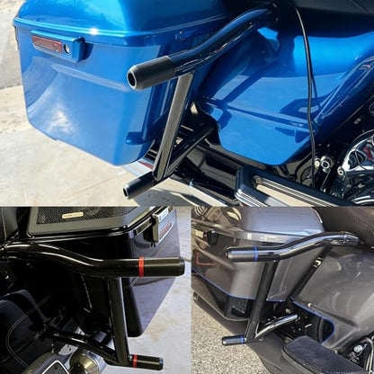 MZS Motorcycle Saddlebag Guard Crash Bars for HD Touring Models 2009-2025 - size: Touring Rear 2009-2025