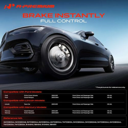 A-Premium Front Left and Right Side Disc Brake Caliper with Bracket - style: Front Driver and Passenger Side