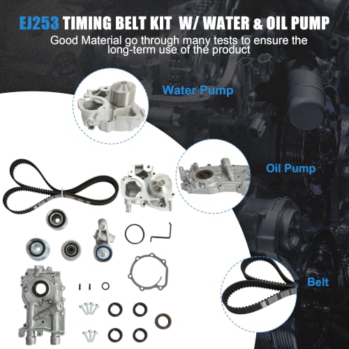 EJ253 Timing Belt Kit w/Water & Oil Pump Fit for 2.5L Subaru - color: set1