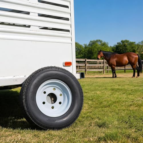 Garvee 2 Pack 4.80-8 4.80x8 480-8 Trailer Tires with 8 inch Rims, 5 Lug on 4.5 inch, Center Bore 2.85 inch, Multi-Function Utility Trailer Tire for Travel/Cargo/Boat/Horse/Farm/Lawn Mower - size: 4.80-8, style: 5 lug on 4.5"