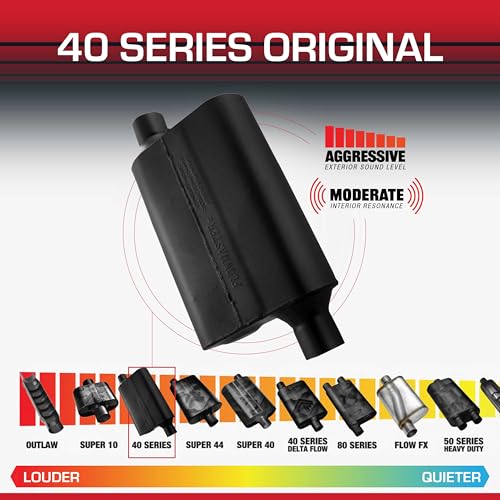 Flowmaster 40 Series Chambered Muffler – 2.25" Offset In / 2.25" Offset Out - color: Offset In / Offset Out