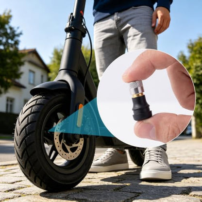 Tubeless Tire Valve Stems for Electric Scooter - color: Black, 2 Pcs
