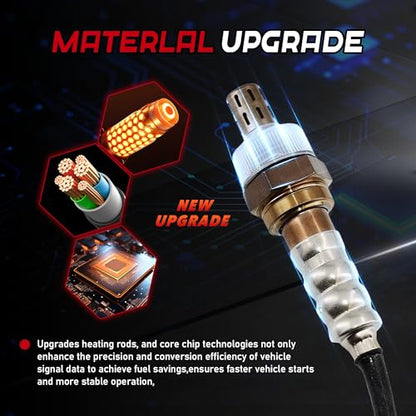2Pcs Oxygen Sensors Upstream 234-9056 & Downstream 234-4305 Compatible for 2009-2010 Toyota Corolla Matrix [1.8L L4] Only - size: 234-9056 # 234-4305
