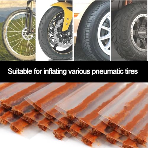 50Pcs Tubeless Tire Repair Bacon Plugs - Universal Rubber Refill Strips for Road & Mountain Bikes