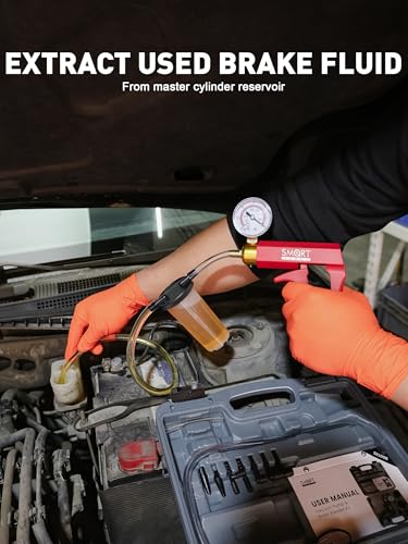 SMART JERRY Brake Bleeder Kit with Hand Vacuum Pump, 2026 Quality Upgraded