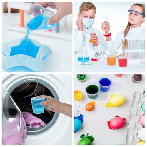Gartful Resin Mixing Cups and Sticks, 70 Packs Epoxy Measuring Cups Kit - 20PCS 200ml Disposable Graduated Cups, 50PCS Pointed Stir Sticks for Mixing Paint, Stain, Epoxy, Resin - color: Clear cups+point stick, size: 200ml