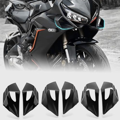 WOOGA Motorcycle Side Winglet,Motorcycle Side Spoiler Front Fairing Aerodynamic Winglets Air Deflector Wing Compatible with Ho&n&da CBR650R 2019-2023 Su&zu&ki GSX250R (Matte Black) - color: Matte Black