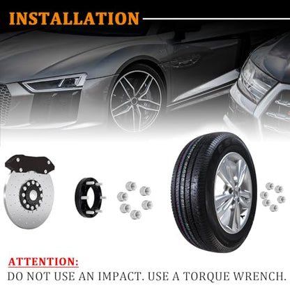 BRTEC 1inch Wheel Spacers 6x139.7 M12x1.5 Studs 106mm Bore - color: 1inch-4pcs