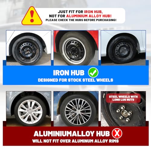 15 inch Hubcaps Wheel Rim Cover for Univers Cars SUV Truck, - color: 5019-Black Matte-15