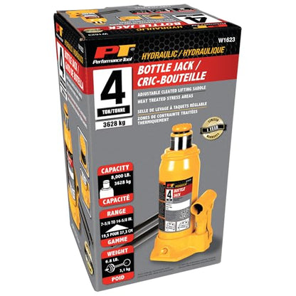 Performance Tool W1623 4-Ton (8,000 lbs.) Heavy Duty Hydraulic Bottle Jack - size: 4-Ton - Standard