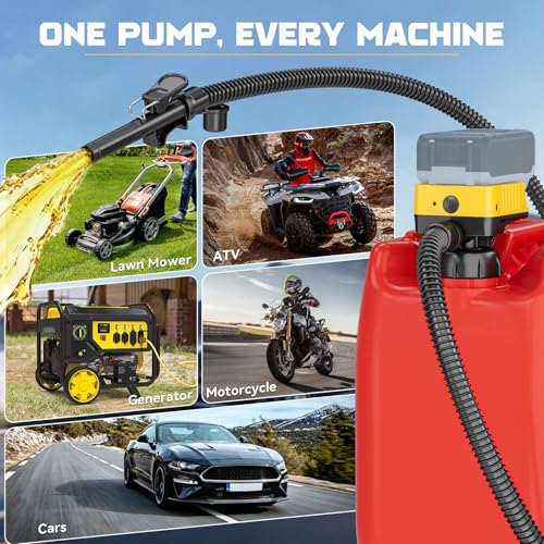 Ecarke 5 GPM Cordless Fuel Transfer Pump Compatible with DeWalt 20V Battery - color: Yellow & Black