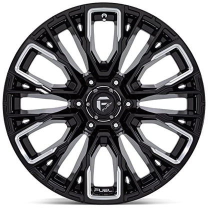 FUEL OFF-ROAD D849 REBAR 17X9, 6X5.5, 5.04, 1mm GLOSS BLACK MILLED - D84917908450 - color: GLOSS BLACK MILLED, size: 17X9,6X5.5,1mm