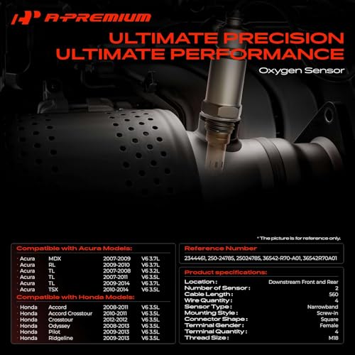 A-Premium 2-Pack Downstream O2 Oxygen Sensor Compatible with Honda, Acura