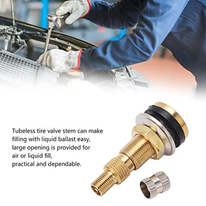 TR618A Tractor Air Liquid Valve Stems, Tubeless Clamp in Tire Valve Stem for Industrial Agricultural Wheels, Tractor, Grader (Pack of 10)