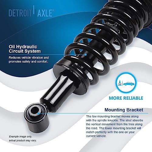 Detroit Axle - Rear Steering Knuckles w/Hubs + Quick Struts w/Coil Spring - size: 4QU47704/ Big strut kit