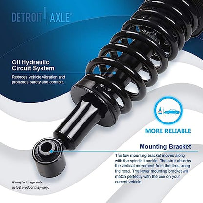 Detroit Axle - Rear Steering Knuckles w/Hubs + Quick Struts w/Coil Spring - size: 4QU47704/ Big strut kit