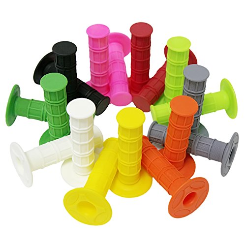 7/8" Motorcycle Hand Grips Dirt Bike Motocross Gel Handlebar 2PC - color: Black