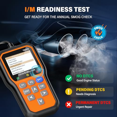 BluSon YM319 OBD2 Scanner Diagnostic Tool with Battery Tester, Scan Tool - color: Orange