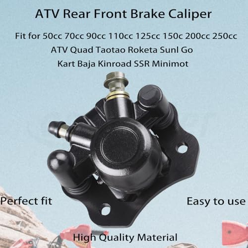 ATV Rear Front Brake Caliper Aftermarket Replacement Parts Fit for Chinese 50cc-250cc Taotao Roketa Sunl Go Kart Buggy Quad ATV Dirt Bike.