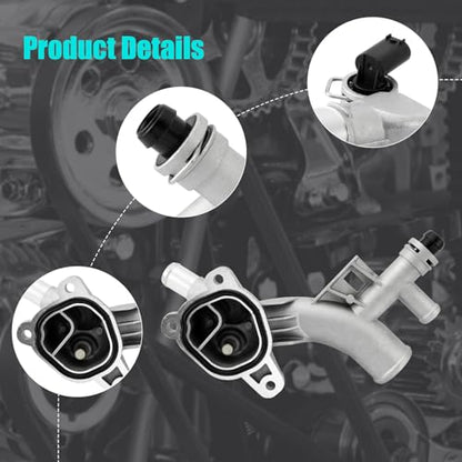 AULINK 25193922 Coolant Thermostat Water Outlet with Hose For Chevy 1.4L L4
