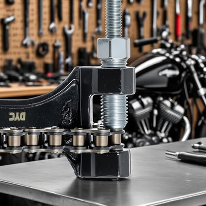 DYC 420 Chain 132 Links with 5 Master Links and Chain Breaker Tool - color: Natural Steel