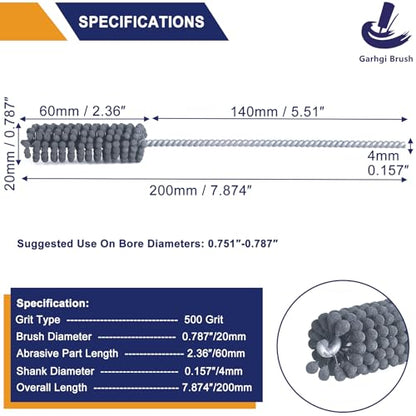 Garhgi 0.787"(20mm) Cylinder Honing Tool with 500 Grit Silicon Carbide Ball - size: 0.787"(20mm), style: 500 Grit