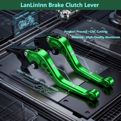 Motorcycle Brake and Clutch Levers Fit For ZX-6R ZX636 2019-2024 2025 2026 - color: Green