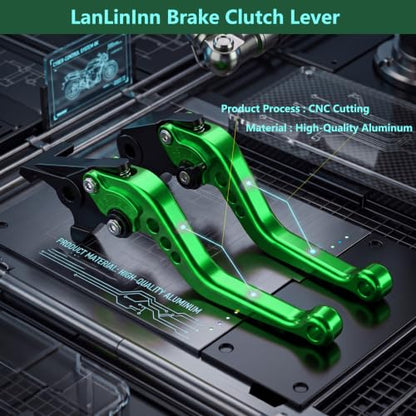 Motorcycle Brake and Clutch Levers Fit For ZX-6R ZX636 2019-2024 2025 2026 - color: Green