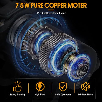 12V Electric Fuel Transfer Pump 110GPH Gasoline Transfer Pump Set - color: 110GPH, size: Pro Set