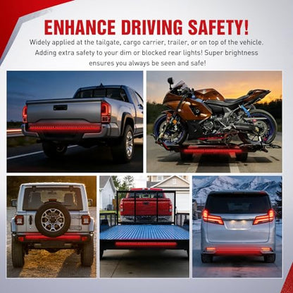Nilight 60 Inch Truck Tailgate Light Bar 108 LED Single Row - color: 60" Tailgate Light Strip Single Row