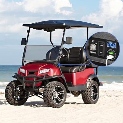 Nilight Golf Cart Key Switch Console Panel Dual USB 9V-48V DC - color: Blue, size: Key Switch Console Panel