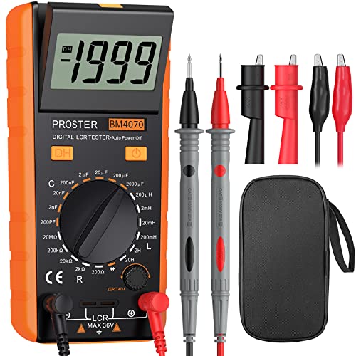 Proster LCR Meter Multimeter Capacitance Inductance Resistance Tester - color: Yellow