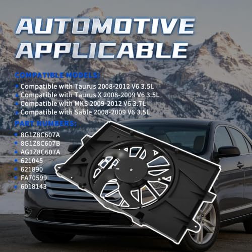 621045 Cooling Fan Compatible with Taurus Sable 2008-2012