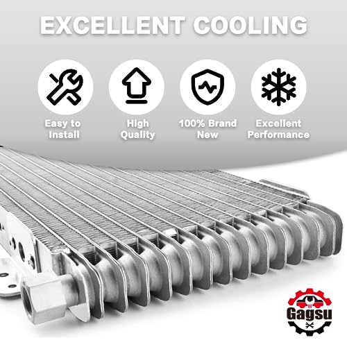 40k Transmission Oil Cooler lpd47391 Compatible with tru Cool Heavy Duty 40,000 GVW Max - Low Pressure Drop Trans Cooler - color: Silver