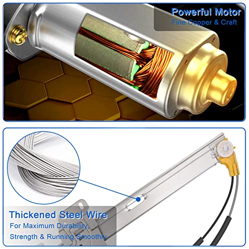 Obaee Window Regulator with Motor Front Right Passenger Side, OE 741-769 - size: Front Right Passenger Side