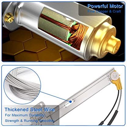 Obaee Window Regulator with Motor Front Right Passenger Side, OE 741-769 - size: Front Right Passenger Side
